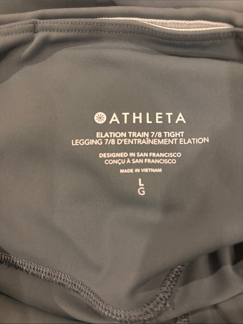 Athleta Sage green Elation Train 7/8 Tights - Picture 2 of 3